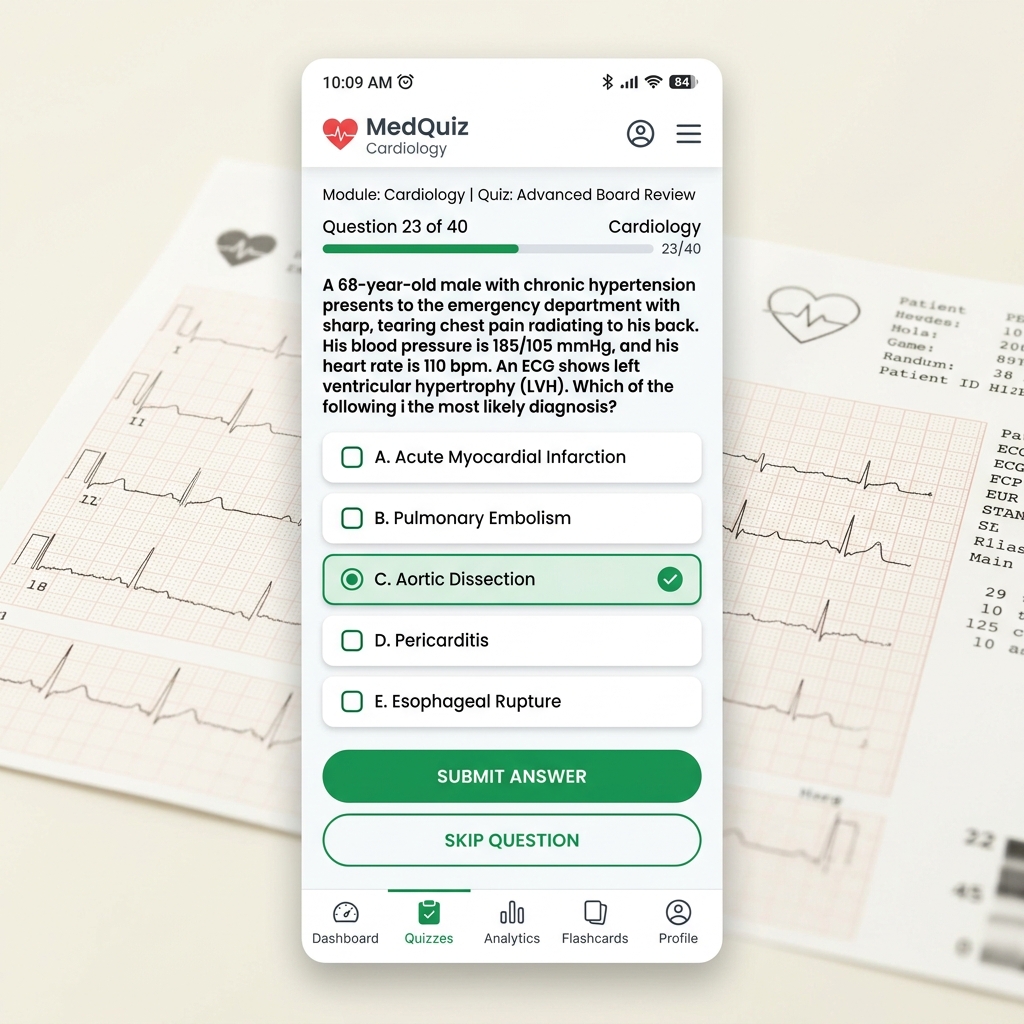 Cardiology questions screenshot